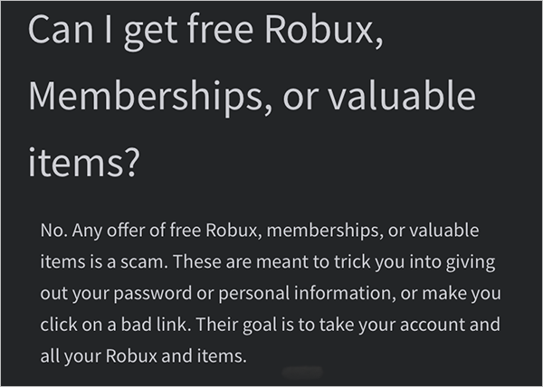 Community Guidelines on Roblox Website