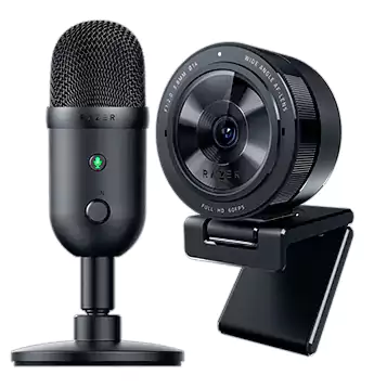 Razer Streaming Starter Kit Kiyo Pro Webcam and Seiren v2 x Microphone